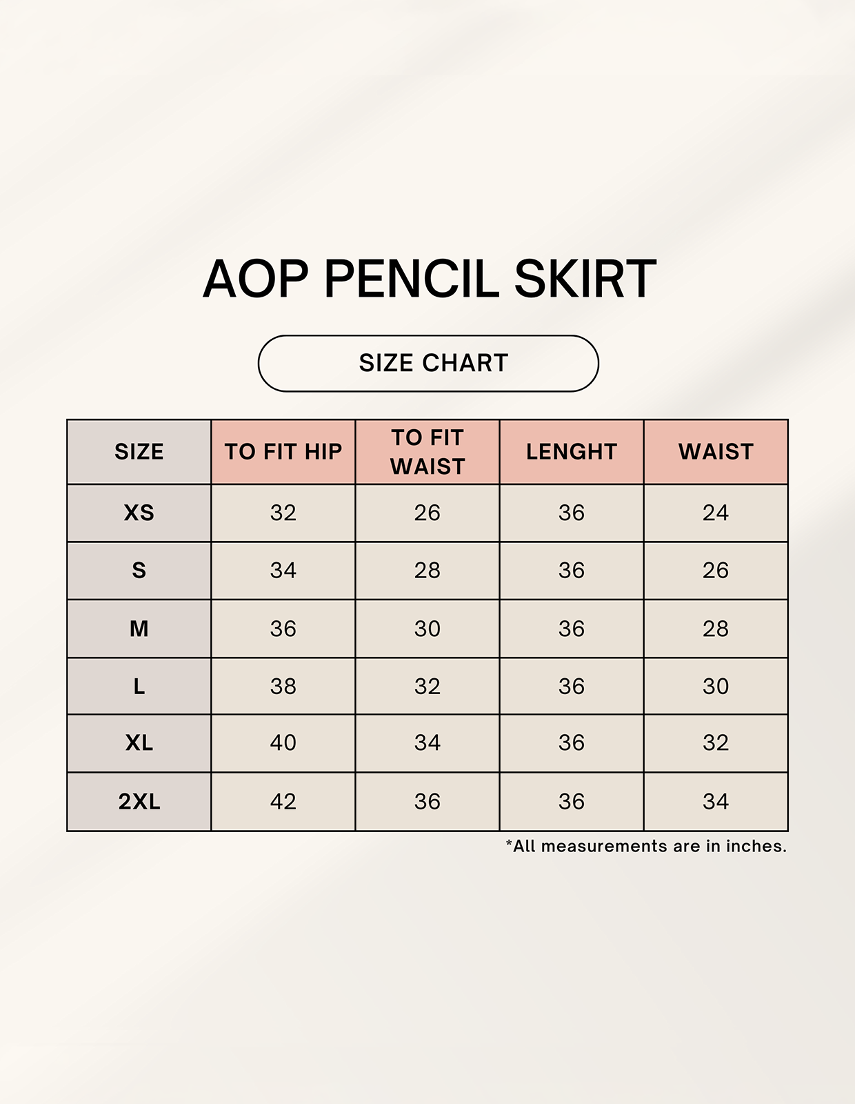 Custom Aop Pencil Skirt