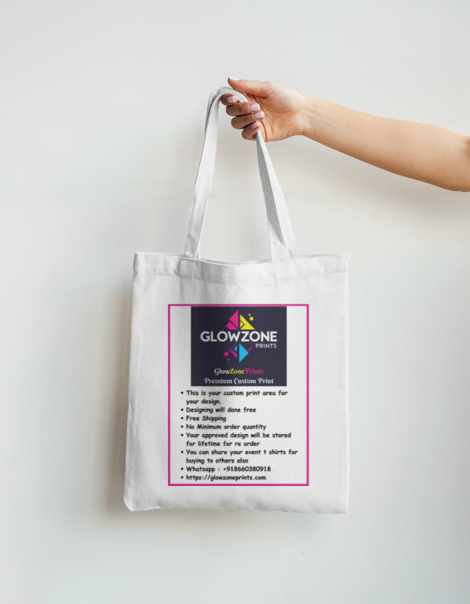 Tote Bag Non Zipper (Custom Print) GlowZonePrints