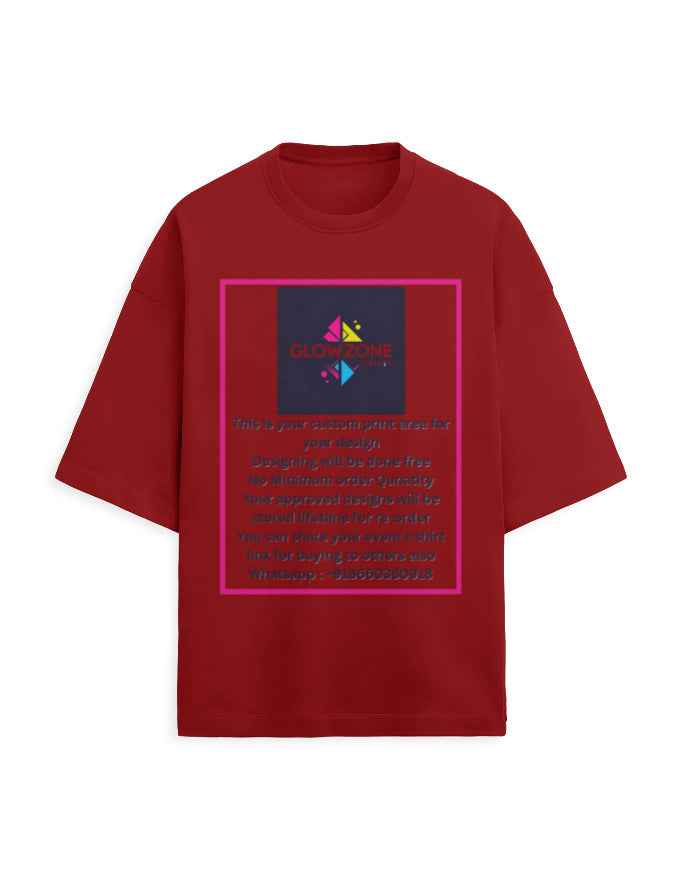 Unisex Terry Oversized Tee | UT27 (Custom Print)
