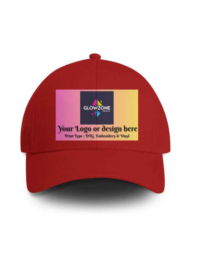 Unisex Trucker Cap | TC55 (Custom Prints) Red Standard GlowZonePrints