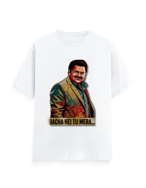 Unisex Crew T-Shirt – Dhurandhar (F) White GlowZonePrints