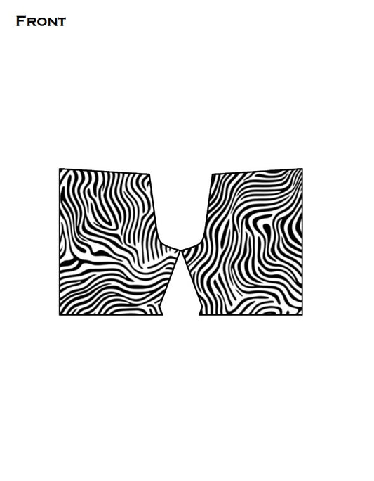 Zebra Lines Unisex AOP Sports Shorts GlowZonePrints