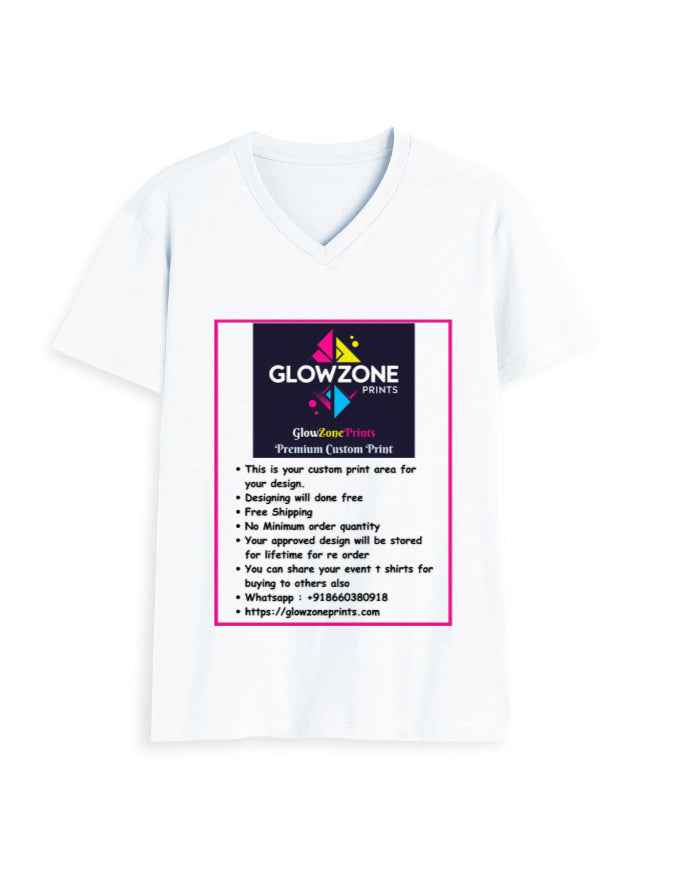 Unisex V Neck T-Shirt | UV34 (Custom Print)