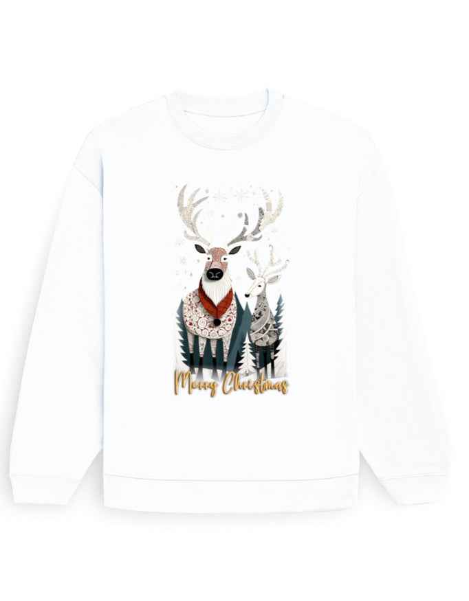 Unisex Oversized Sweatshirt Reindeer β Merry Christmas Edition | UH35