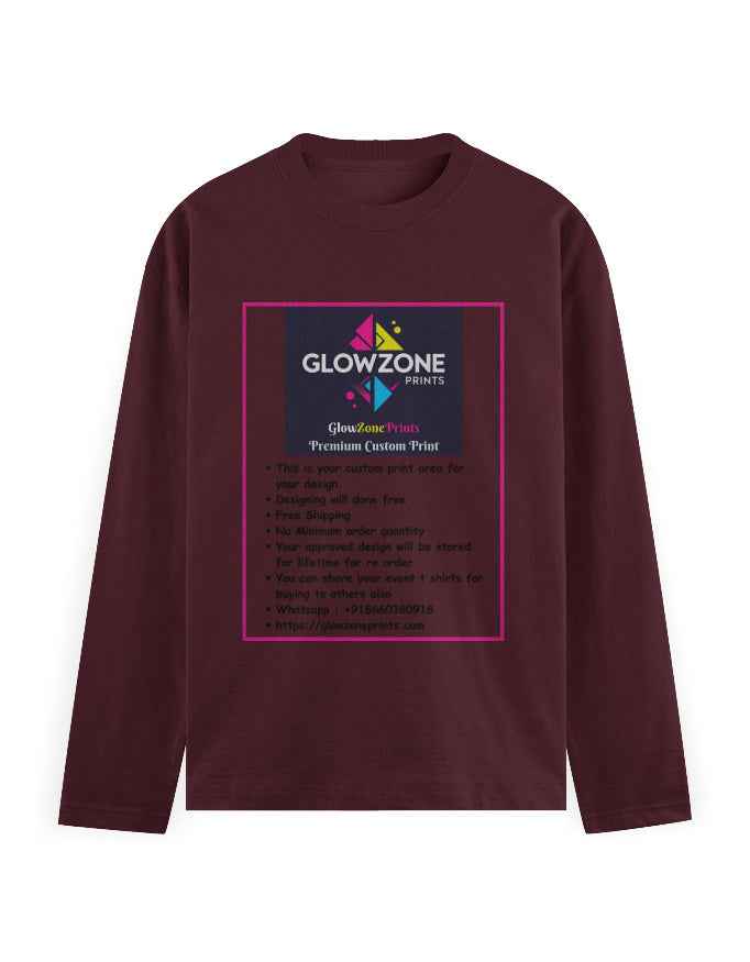 Men's Full Sleeve T-Shirt | MF31 (Custom Print)