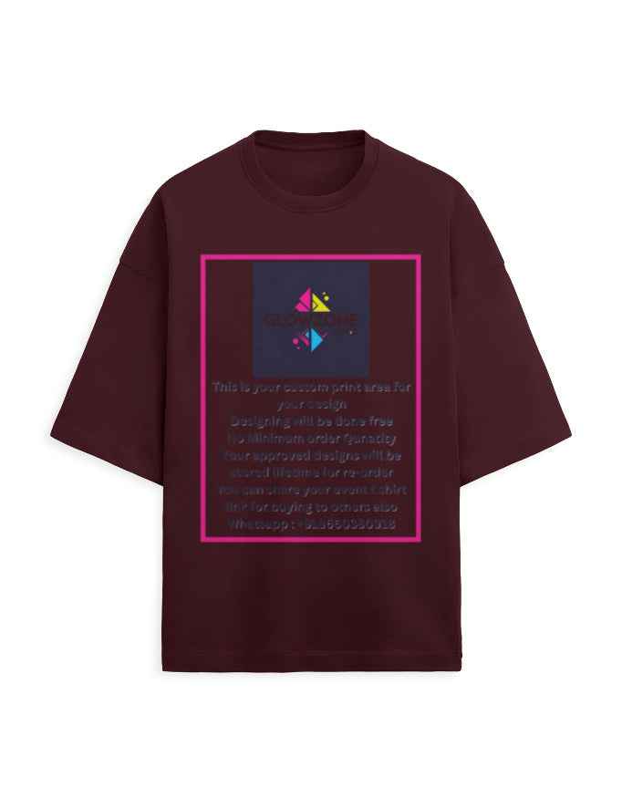 Unisex Terry Oversized Tee | UT27 (Custom Print)