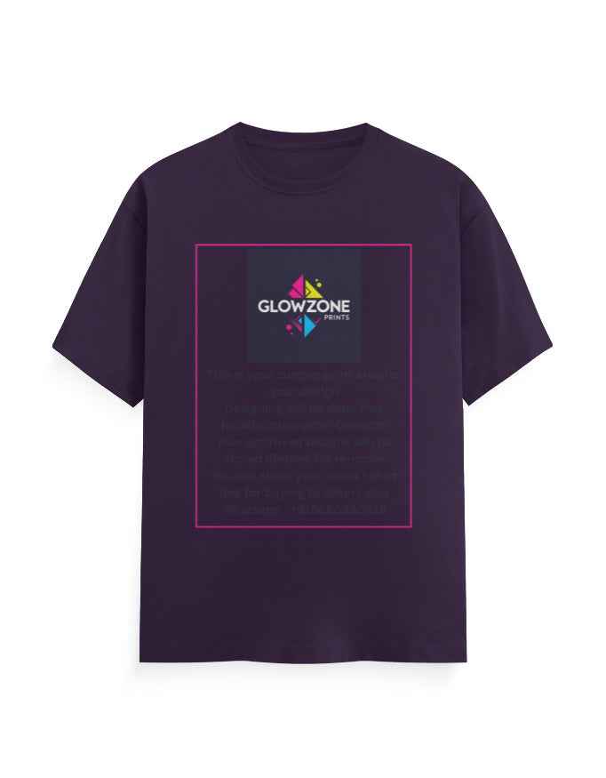 Unisex Classic Crew T-Shirt (Custom Print) Purple GlowZonePrints