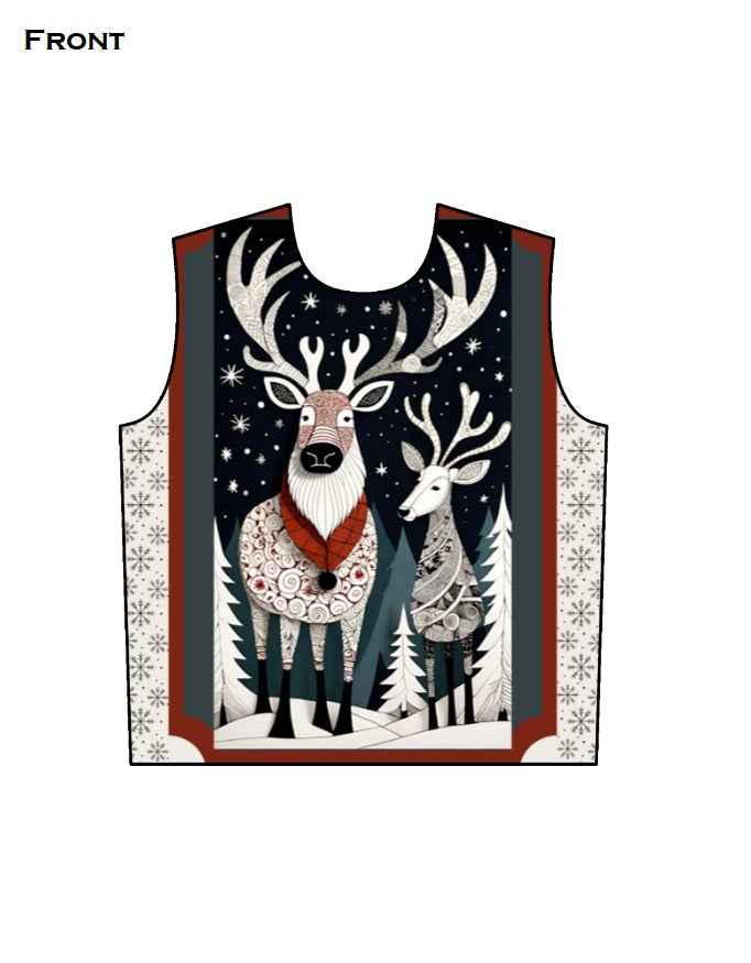 Reindeer Unisex AOP (All Over Print) Sweatshirt GlowZonePrints