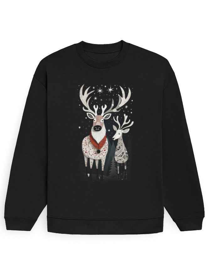Unisex Oversized Sweatshirt Reindeer | UH35