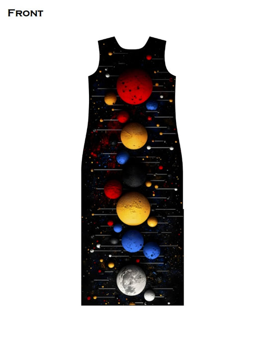 Colorful Universe AOP (All Over Print) Bodycon Dress GlowZonePrints