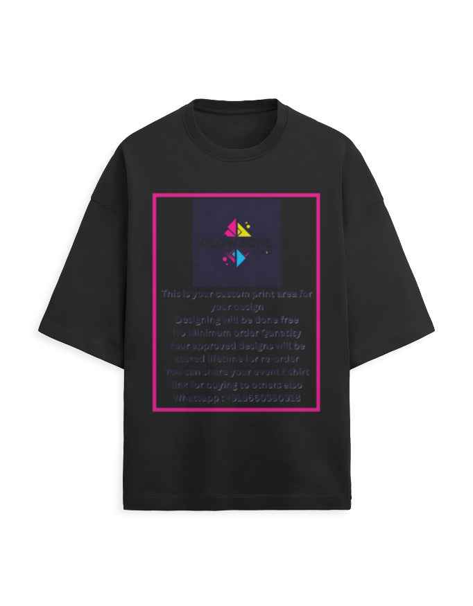 Unisex Terry Oversized Tee | UT27 (Custom Print)