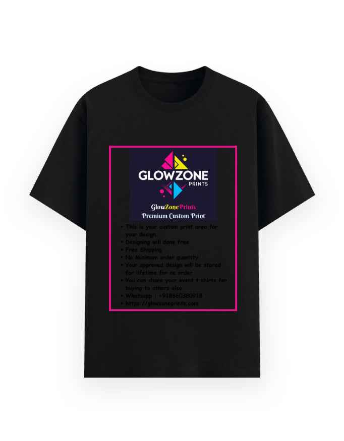 Unisex Basic T-Shirt | UB73 (Custom Print) Black GlowZonePrints