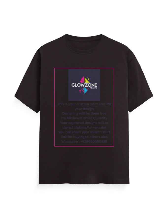 Unisex Classic Crew T-Shirt (Custom Print) Coffee Brown GlowZonePrints