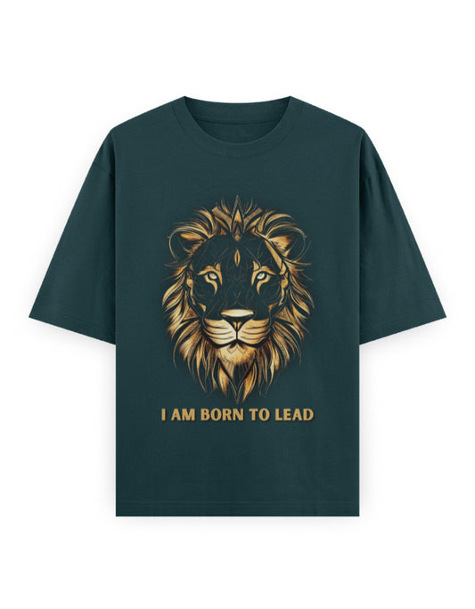 Unisex Oversized Classic T-Shirt Lion | UC22 Petrol Blue GlowZonePrints