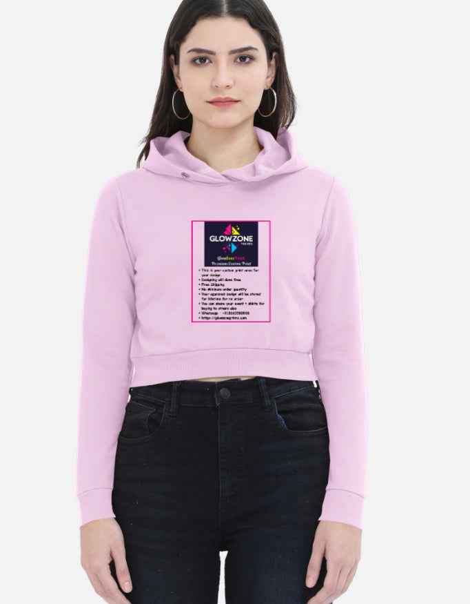 Female Cropped Hoodie | FC32 (Custom Print)