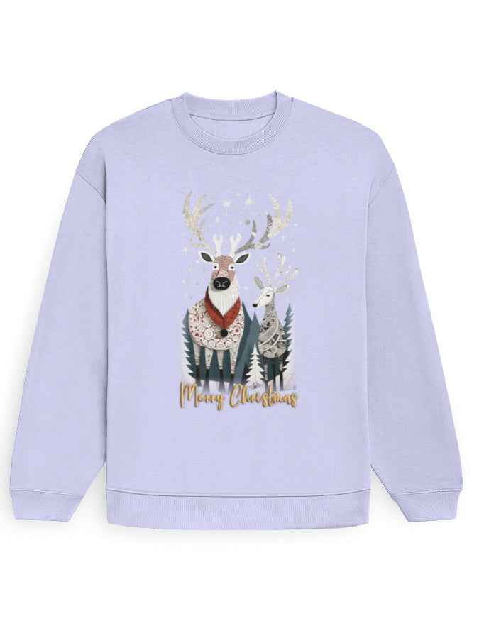 Unisex Oversized Sweatshirt Reindeer β Merry Christmas Edition | UH35