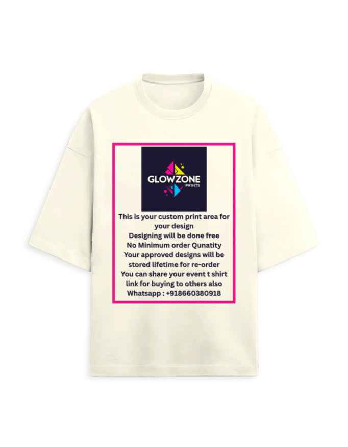 Unisex Terry Oversized Tee | UT27 (Custom Print)