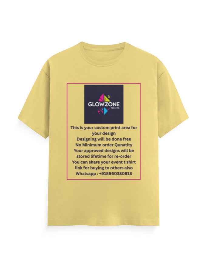 Unisex Classic Crew T-Shirt (Custom Print) Yellow GlowZonePrints