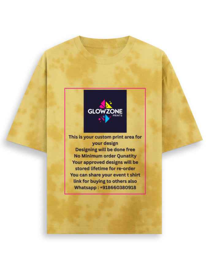 Unisex Tie Dye Oversized T-Shirt (Custom Print)