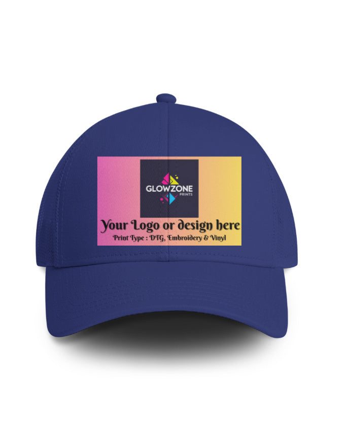 Unisex Trucker Cap | TC55 (Custom Prints) Royal Blue Standard GlowZonePrints