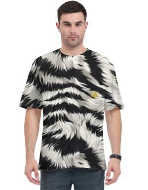 Unisex AOP Oversized Tee – Zebra Fur Pattern Zebra Fur Pattern GlowZonePrints
