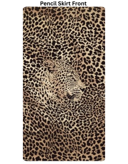 Leopard Aop Pencil Skirt GlowZonePrints