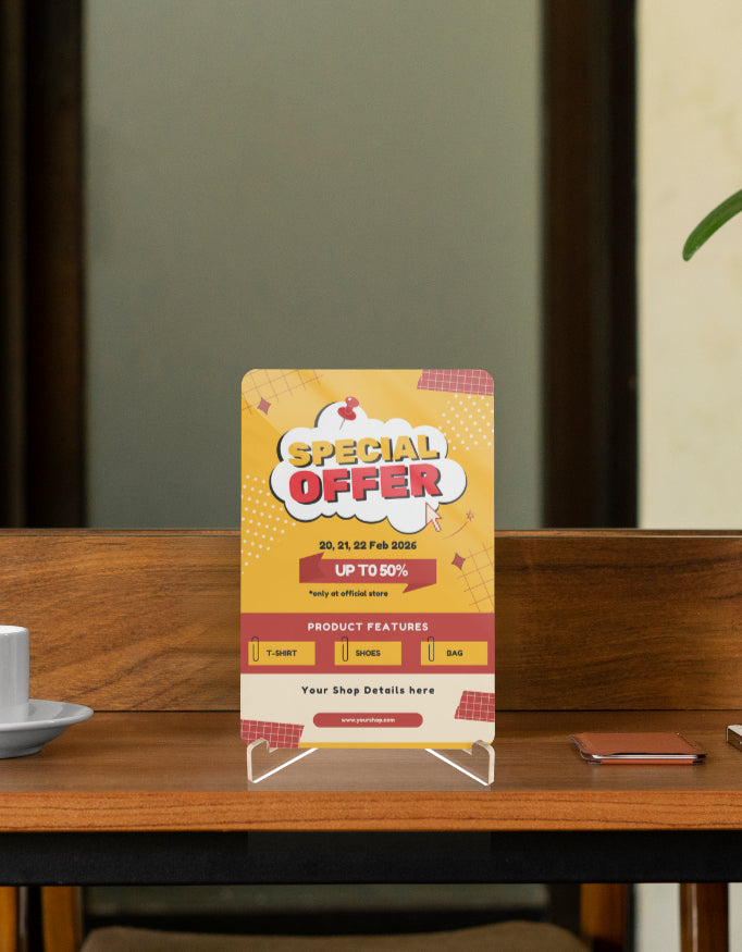 Acrylic Display Stand (Custom Print) GlowZonePrints