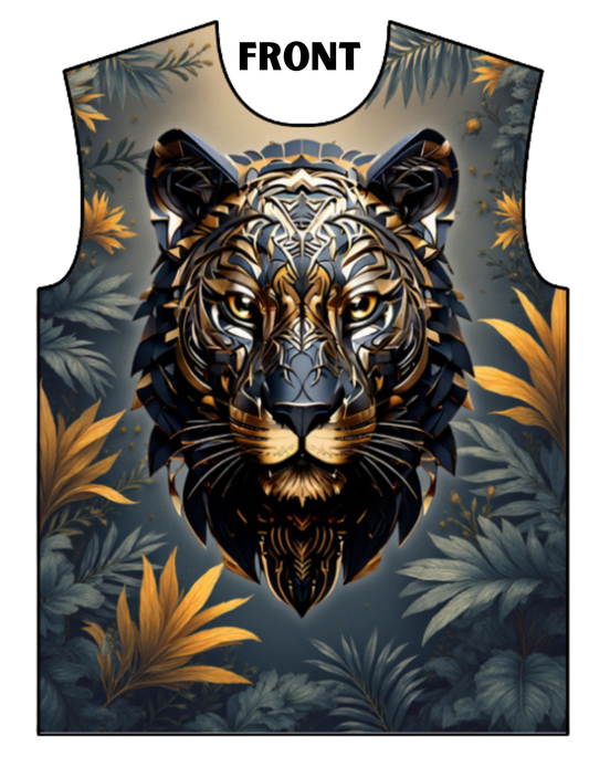 Tiger in Jungle Unisex AOP Oversized Tee GlowZonePrints