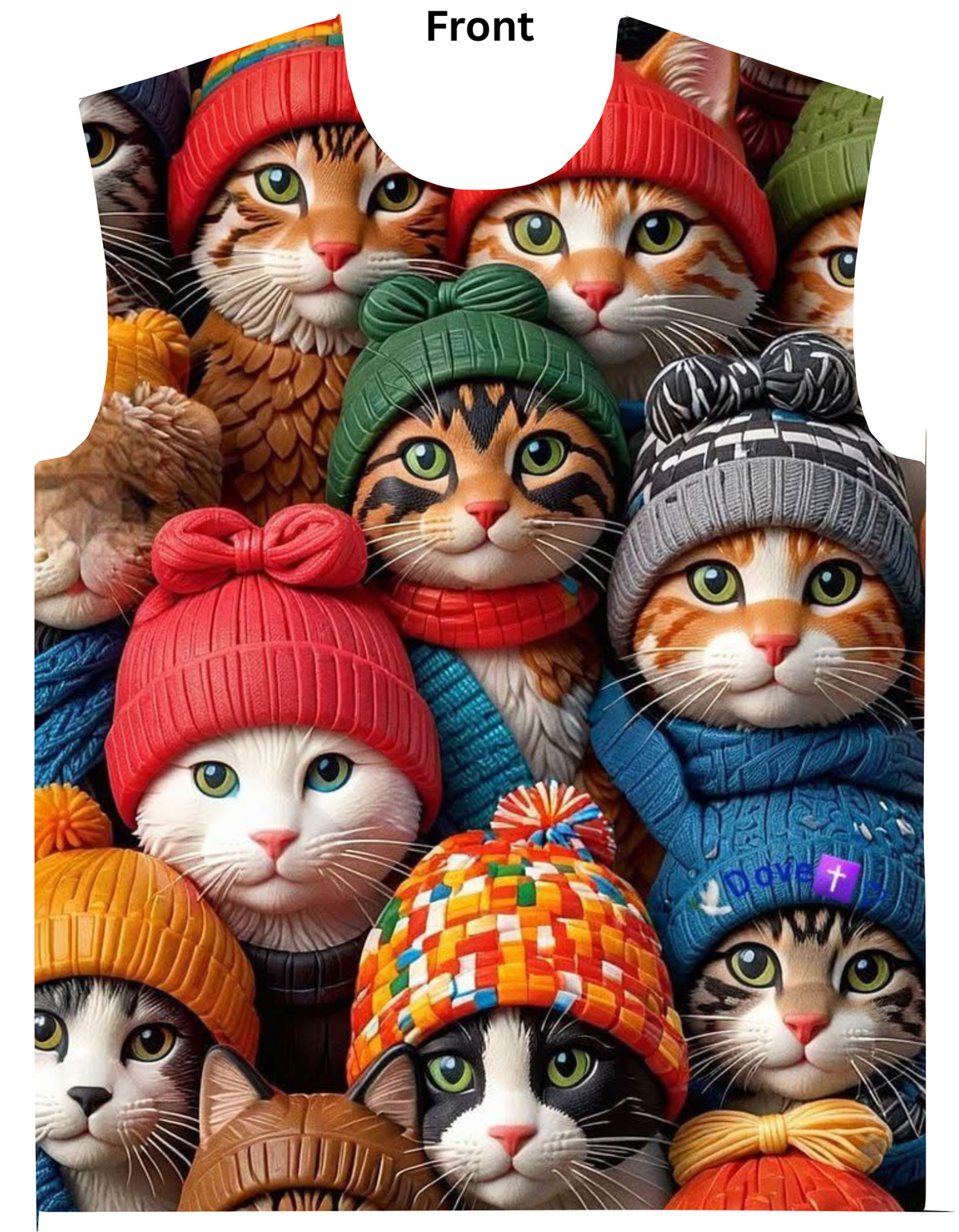 Colorful Cats Unisex AOP (All Over Print) T Shirt GlowZonePrints
