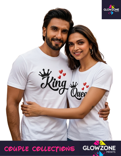 King & Queen – Embroidery Edition (Couple Set) GlowZonePrints