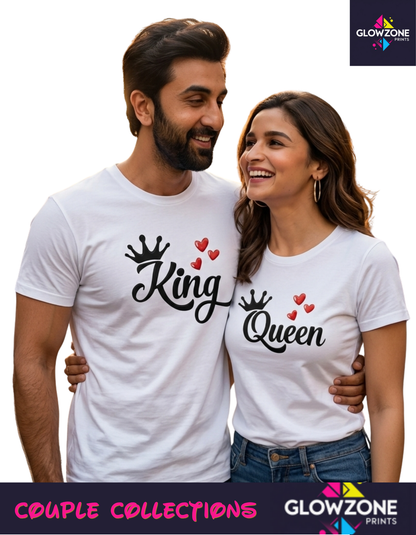 King & Queen – Embroidery Edition (Couple Set) GlowZonePrints