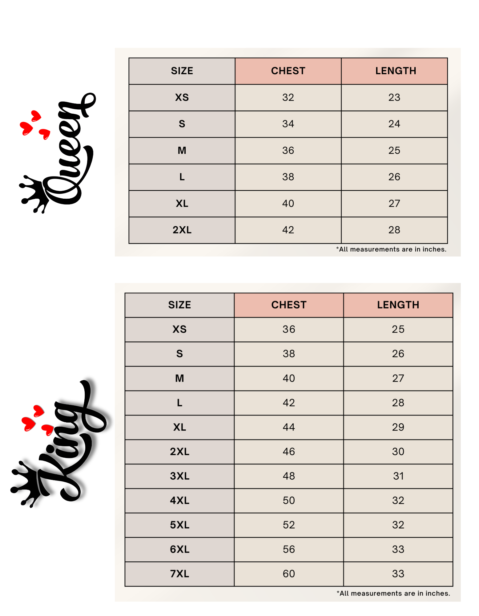 King & Queen – Embroidery Edition (Couple Set) GlowZonePrints