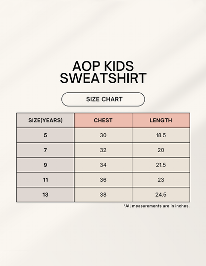 Custom AOP Kids Sweatshirt GlowZonePrints