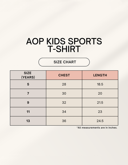 Kids AOP Sports T-Shirt GlowZonePrints