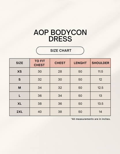 Abstract Art AOP(All Over Print) Bodycon Dress GlowZonePrints