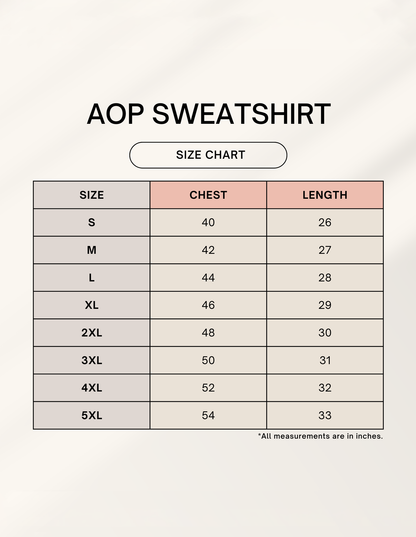 Unisex AOP Sweatshirt – Monochrome Skeleton Wave Pattern