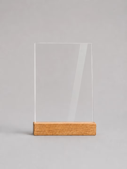 Acrylic Photo Frame with Wooden Stand – Personalized UV Print