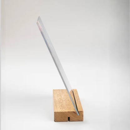 Acrylic Photo Frame with Wooden Stand – Personalized UV Print