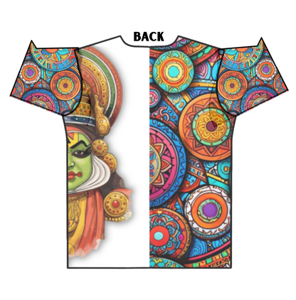 Yakshagana Unisex AOP T-Shirt GlowZonePrints