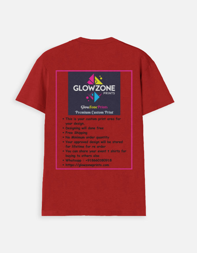 Unisex V Neck T-Shirt | UV34 (Custom Print) GlowZonePrints