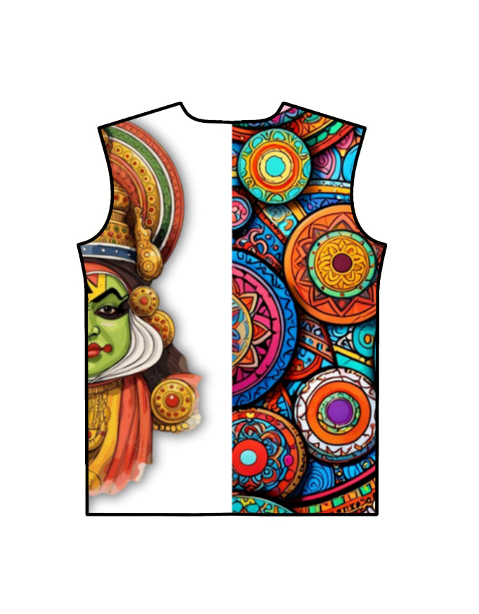 Yakshagana Unisex AOP T-Shirt GlowZonePrints