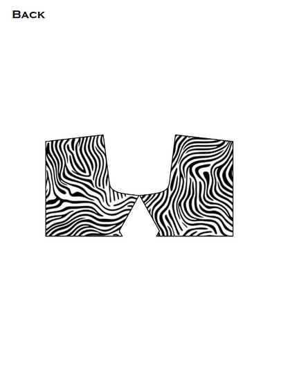 Zebra Lines Unisex AOP Sports Shorts GlowZonePrints