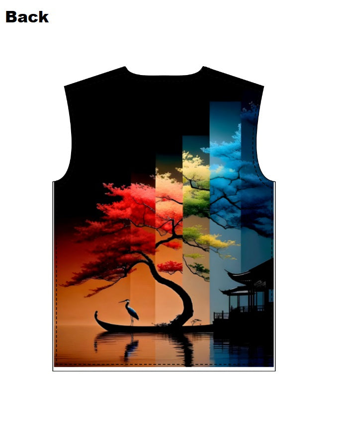 Unisex Oversized Tee – Riverside Life Gradient GlowZonePrints