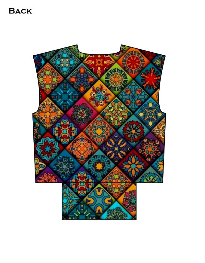 Geometric Design Women's AOP Bomber Jacket GlowZonePrints