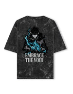 Acid Washed Oversized Tee – Embrace The Void GlowZonePrints