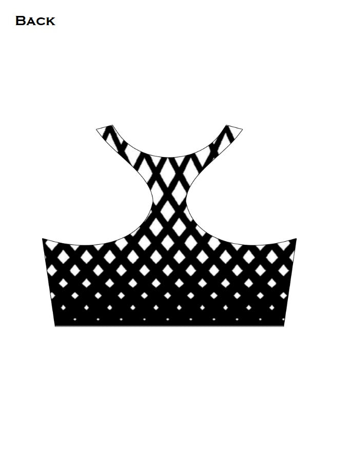 Abstract Lines Aop Sports Bra GlowZonePrints