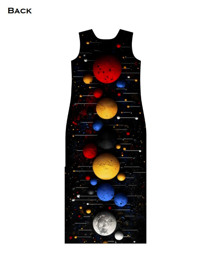 Colorful Universe AOP (All Over Print) Bodycon Dress GlowZonePrints