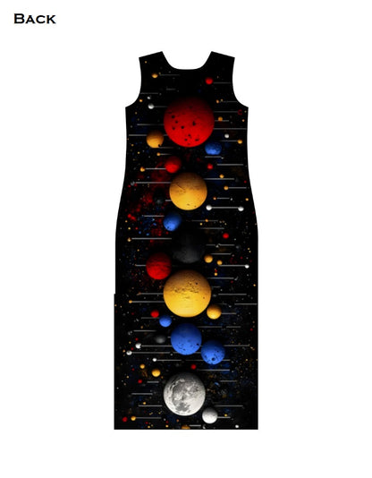 Colorful Universe AOP (All Over Print) Bodycon Dress GlowZonePrints