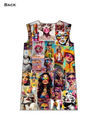 Collage Photo AOP T-Shirt Dress GlowZonePrints