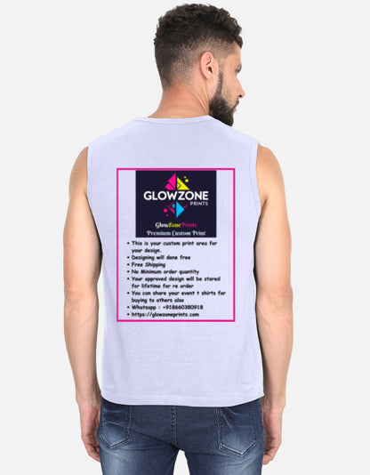 Men's Sleeveless T-Shirt | MS36 (Custom Print) GlowZonePrints